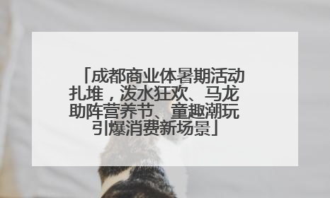 成都商业体暑期活动扎堆，泼水狂欢、马龙助阵营养节、童趣潮玩引爆消费新场景