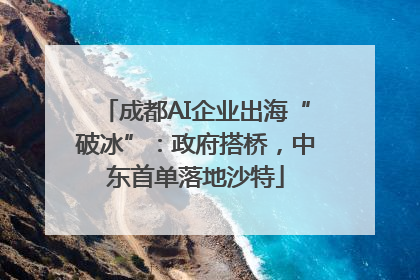 成都AI企业出海“破冰”：政府搭桥，中东首单落地沙特