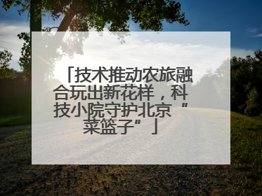 技术推动农旅融合玩出新花样，科技小院守护北京“菜篮子”