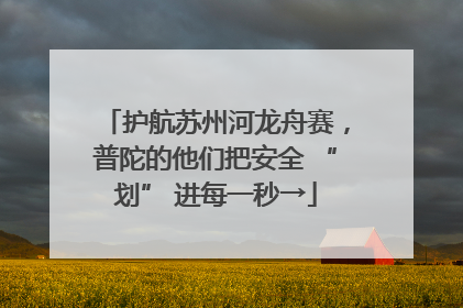 护航苏州河龙舟赛，普陀的他们把安全 “划” 进每一秒→
