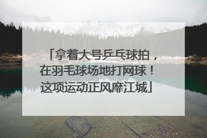 拿着大号乒乓球拍，在羽毛球场地打网球！这项运动正风靡江城