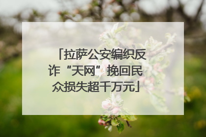 拉萨公安编织反诈“天网”挽回民众损失超千万元