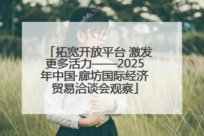 拓宽开放平台 激发更多活力——2025年中国·廊坊国际经济贸易洽谈会观察