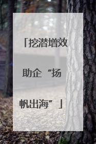 挖潜增效 助企“扬帆出海”