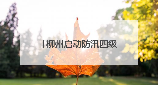 柳州启动防汛四级应急响应，特大暴雨、雷暴大风！