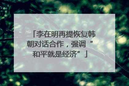 李在明再提恢复韩朝对话合作，强调“和平就是经济”