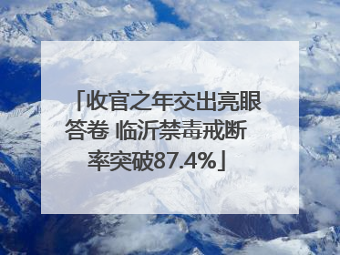 收官之年交出亮眼答卷 临沂禁毒戒断率突破87.4%