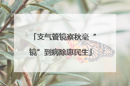 支气管镜察秋毫“镜”到病除惠民生