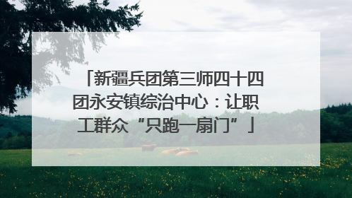 新疆兵团第三师四十四团永安镇综治中心：让职工群众“只跑一扇门”