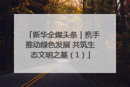 新华全媒头条｜携手推动绿色发展 共筑生态文明之基（1）