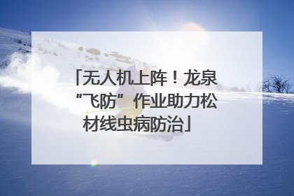 无人机上阵！龙泉“飞防”作业助力松材线虫病防治