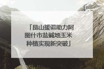 昆山援疆助力阿图什市盐碱地玉米种植实现新突破
