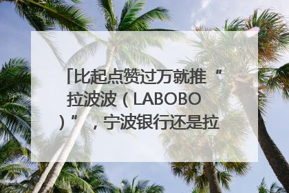 比起点赞过万就推“拉波波（LABOBO）”，宁波银行还是拉业绩吧｜财经辣评