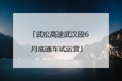 武松高速武汉段6月底通车试运营