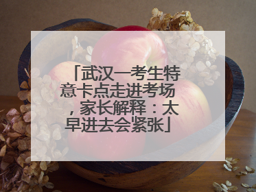 武汉一考生特意卡点走进考场，家长解释：太早进去会紧张