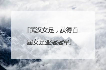武汉女足，获得首届女足亚冠冠军