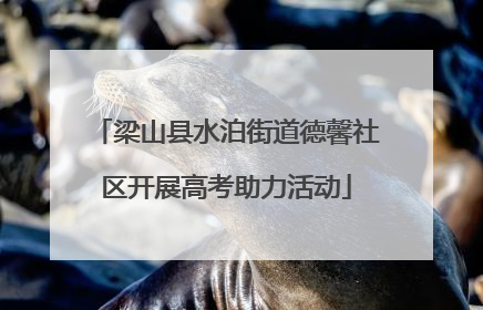 梁山县水泊街道德馨社区开展高考助力活动