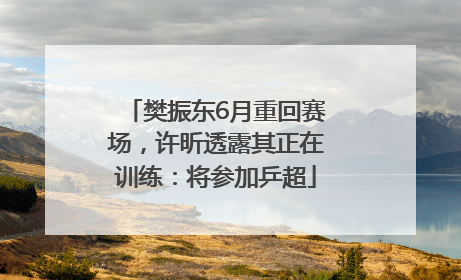 樊振东6月重回赛场，许昕透露其正在训练：将参加乒超