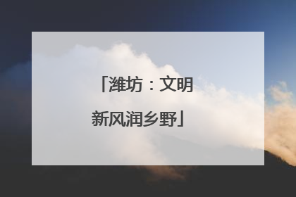 潍坊：文明新风润乡野