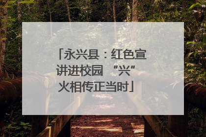 永兴县：红色宣讲进校园 “兴”火相传正当时