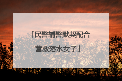 民警辅警默契配合 营救落水女子