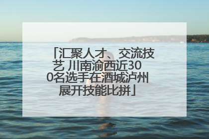 汇聚人才、交流技艺 川南渝西近300名选手在酒城泸州展开技能比拼