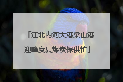江北内河大港梁山港迎峰度夏煤炭保供忙