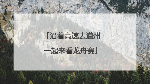 沿着高速去道州 一起来看龙舟赛