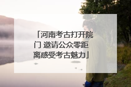 河南考古打开院门 邀请公众零距离感受考古魅力