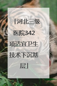 河北三级医院342项适宜卫生技术下沉基层