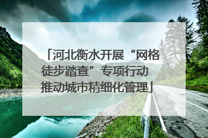河北衡水开展“网格徒步踏查”专项行动 推动城市精细化管理