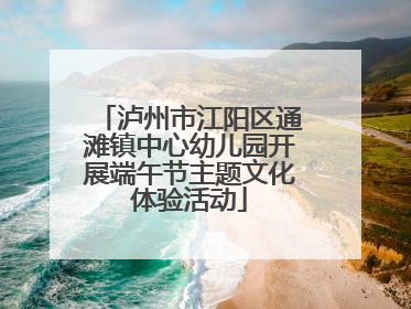 泸州市江阳区通滩镇中心幼儿园开展端午节主题文化体验活动