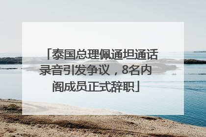 泰国总理佩通坦通话录音引发争议，8名内阁成员正式辞职