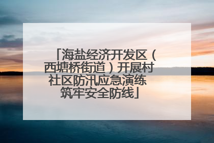 海盐经济开发区（西塘桥街道）开展村社区防汛应急演练 筑牢安全防线