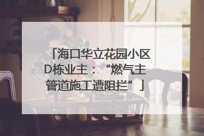 海口华立花园小区D栋业主：“燃气主管道施工遭阻拦”