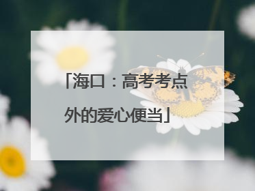 海口：高考考点外的爱心便当