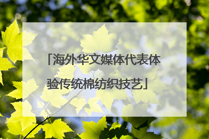 海外华文媒体代表体验传统棉纺织技艺