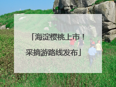 海淀樱桃上市！采摘游路线发布