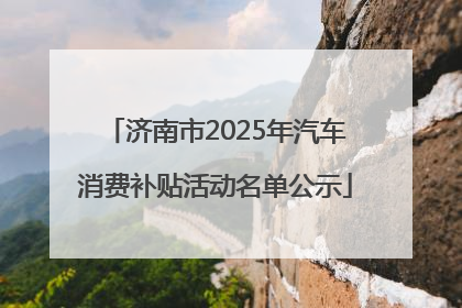 济南市2025年汽车消费补贴活动名单公示