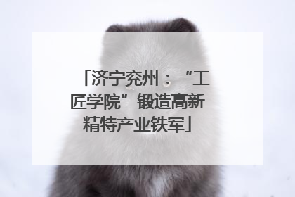 济宁兖州：“工匠学院”锻造高新精特产业铁军