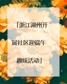 浙江湖州开展社区迎端午趣味活动