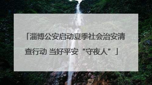 淄博公安启动夏季社会治安清查行动 当好平安“守夜人”