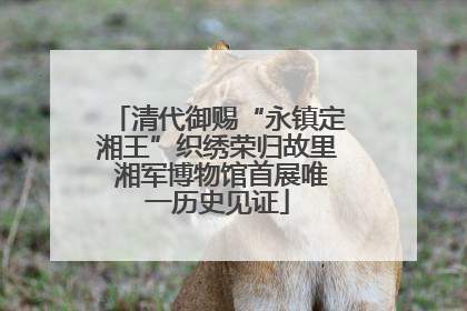 清代御赐“永镇定湘王”织绣荣归故里 湘军博物馆首展唯一历史见证