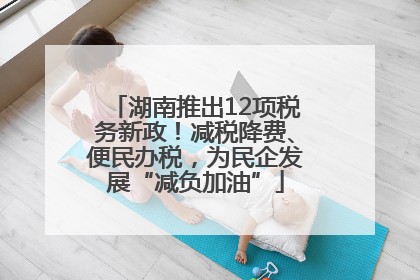 湖南推出12项税务新政！减税降费、便民办税，为民企发展“减负加油”