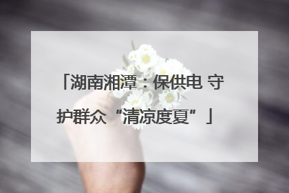 湖南湘潭：保供电 守护群众“清凉度夏”