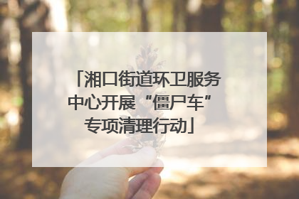 湘口街道环卫服务中心开展“僵尸车”专项清理行动