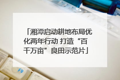 湘潭启动耕地布局优化两年行动 打造“百千万亩”良田示范片