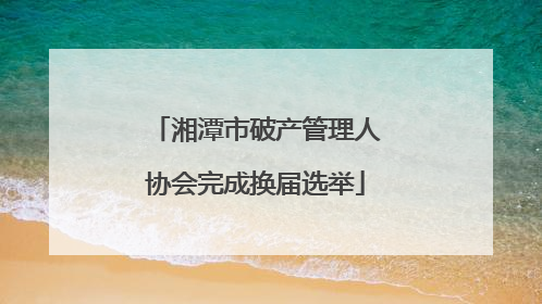 湘潭市破产管理人协会完成换届选举