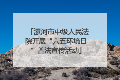 漯河市中级人民法院开展“六五环境日”普法宣传活动