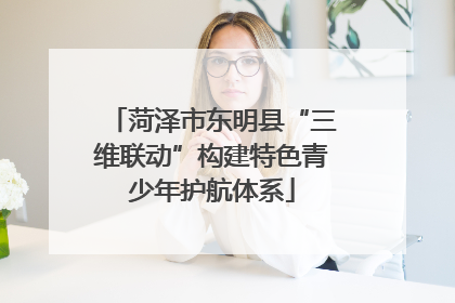 菏泽市东明县“三维联动”构建特色青少年护航体系